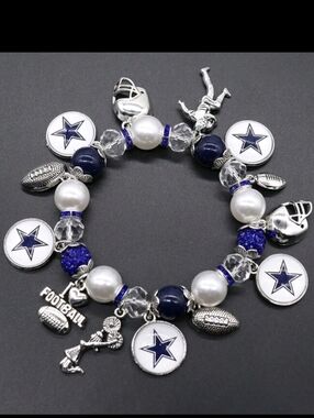 Dallas Cowboys Football Charm Bracelet